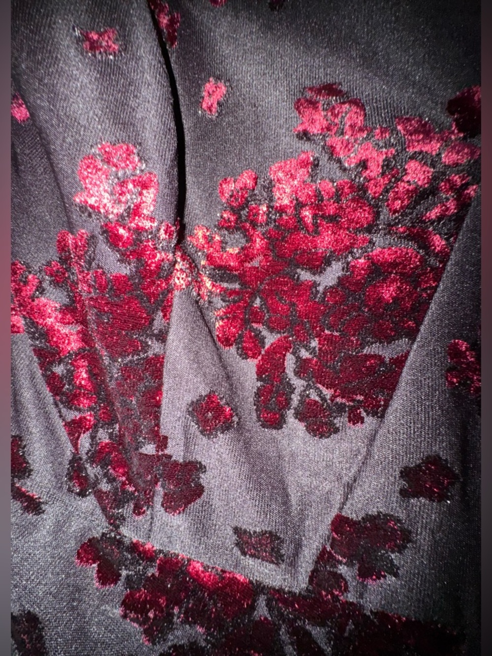 One-Shoulder Black Floral Burnout Midi Dress - NWT - Picture 5 of 9